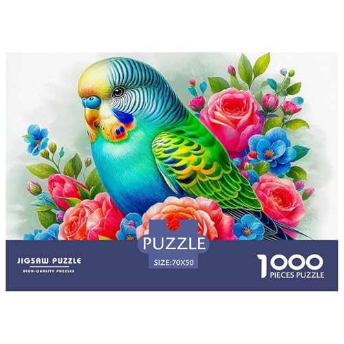 Parrot Puzzle 1000 Teilige Für Erwachsene Und Kinder Cute Parrot Impossible Geschicklichkeitsspiel Klassische Geschenk Home Dekoration in Bewährter Qualität 70x50cm/1000pcs von QTIVARLEN