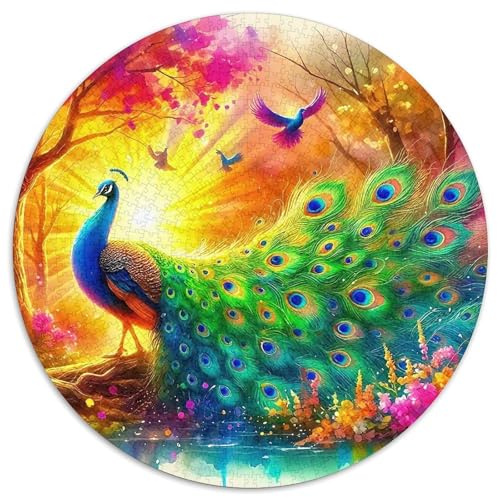 Peacock Puzzle 1000 Teile Für Erwachsene Und Kinder Vibrant Peacock Impossible Geschicklichkeitsspiel Klassische Geschenk Wunderschönes Dekoration in Bewährter Qualität 1000pcs (67.5x67.5cm) von QTIVARLEN