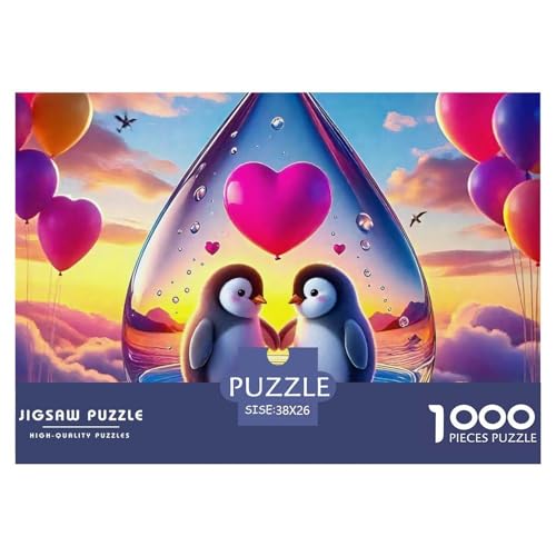 Penguin Puzzle 1000 Teile Für Erwachsene Und Kinder Cute Penguin Herausforderung Spiel Klassische Geschenk Home Dekoration in Bewährter Qualität 38x26cm/1000pcs von QTIVARLEN