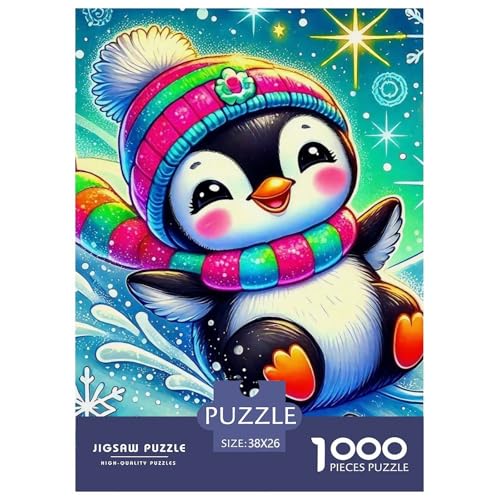 Penguin Puzzle 1000 Teile Für Erwachsene Und Kinder Cute Penguin Herausforderung Spiel Klassische Geschenk Home Dekoration in Bewährter Qualität 38x26cm/1000pcs von QTIVARLEN