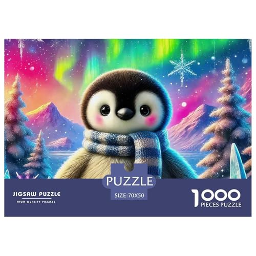 Penguin Puzzle 1000 Teile Für Erwachsene Und Kinder Cute Penguin Impossible Geschicklichkeitsspiel Pädagogisches Spielzeug Home Dekoration Clevere Rätsel 70x50cm/1000pcs von QTIVARLEN