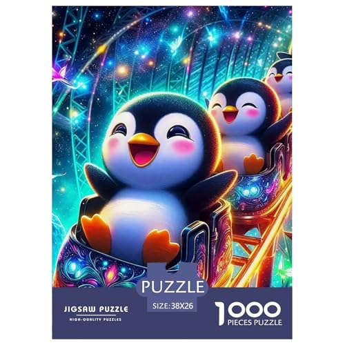 Penguin Puzzle 1000 Teile Für Erwachsene Und Kinder Cute Penguin Lernspiel Klassische Geschenk Wunderschönes Dekoration in Bewährter Qualität 38x26cm/1000pcs von QTIVARLEN