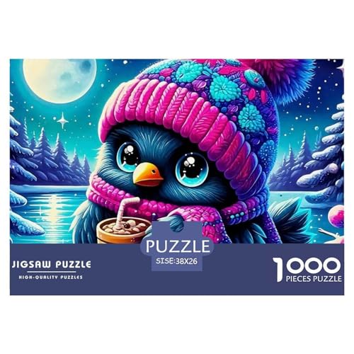 Penguin Puzzle 1000 Teile Für Erwachsene Und Kinder Cute Penguin Lernspiel Pädagogisches Spielzeug Wunderschönes Dekoration in Bewährter Qualität 38x26cm/1000pcs von QTIVARLEN