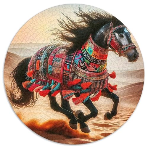 Pferd Puzzle 1000 Teile Für Erwachsene Und Kinder galoppierender Steed Lernspiel Klassische Geschenk Wunderschönes Dekoration Clevere Rätsel 1000pcs (67.5x67.5cm) von QTIVARLEN