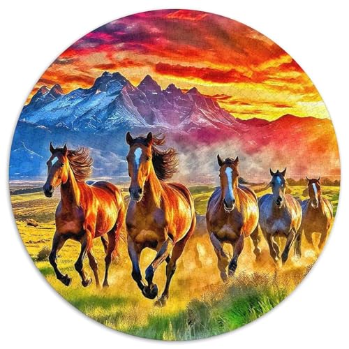 Pferd Puzzle 1000 Teile Für Erwachsene Und Kinder galoppierender Steed Lernspiel Klassische Geschenk Wunderschönes Dekoration in Bewährter Qualität 1000pcs (67.5x67.5cm) von QTIVARLEN