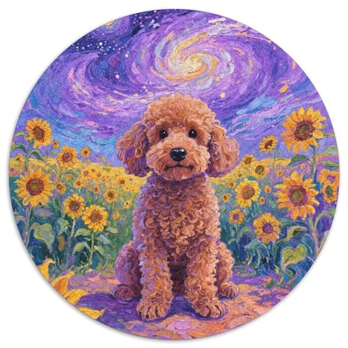 Poodle Erwachsene Puzzle 1000 Teile in Bewährter Qualität Cute Haustier Hund Puzzlespiele Für Die Familie Puzzles 1000pcs (67.5x67.5cm) von QTIVARLEN