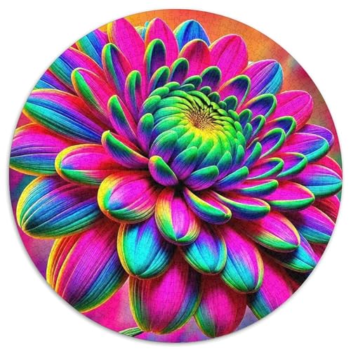 Regenbogenblumen Puzzle 1000 Teile Für Erwachsene Kinder Bunte Pflanzen Herausforderung Spiel Interaktives Spielzeug Home Dekoration Bewährter Qualität 1000pcs (67.5x67.5cm) von QTIVARLEN