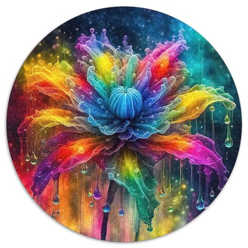 Regenbogenblumen Puzzle 1000 Teile Für Erwachsene Kinder Bunte Pflanzen Impossible Geschicklichkeitsspiel Interaktives Spielzeug Dekoration Clevere Rätsel 1000pcs (67.5x67.5cm) von QTIVARLEN
