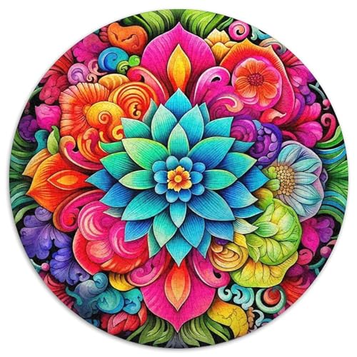 Regenbogenblumen Puzzle 1000 Teile Für Erwachsene Kinder Bunte Pflanzen Lernspiel Geschenk Dekoration Bewährter Qualität 1000pcs (67.5x67.5cm) von QTIVARLEN