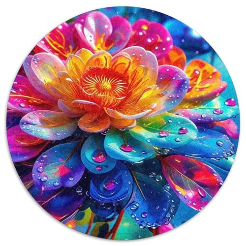 Regenbogenblumen Puzzle 1000 Teile Für Erwachsene Und Kinder Bunte Pflanzen Herausforderung Spiel Pädagogisches Spielzeug Dekoration Clevere Rätsel 1000pcs (67.5x67.5cm) von QTIVARLEN