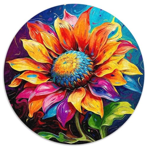 Regenbogenblumen Puzzle 1000 Teile Für Erwachsene Und Kinder Bunte Pflanzen Herausforderung Spiel Pädagogisches Spielzeug Dekoration in Bewährter Qualität 1000pcs (67.5x67.5cm) von QTIVARLEN