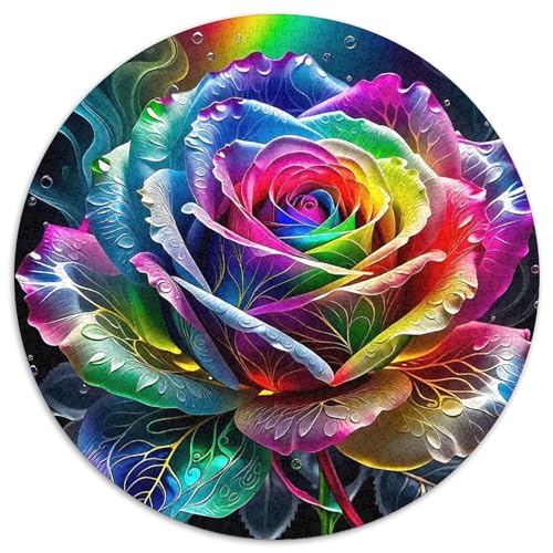 Regenbogenblumen Puzzle 1000 Teile Für Erwachsene Und Kinder Bunte Pflanzen Impossible Geschicklichkeitsspiel Interaktives Spielzeug Home Dekoration Clevere Rätsel 1000pcs (67.5x67.5cm) von QTIVARLEN