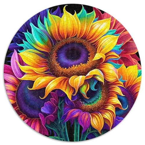 Regenbogenblumen Puzzle 1000 Teile Für Erwachsene Und Kinder Bunte Pflanzen Impossible Geschicklichkeitsspiel Klassische Geschenk Home Dekoration Clevere Rätsel 1000pcs (67.5x67.5cm) von QTIVARLEN