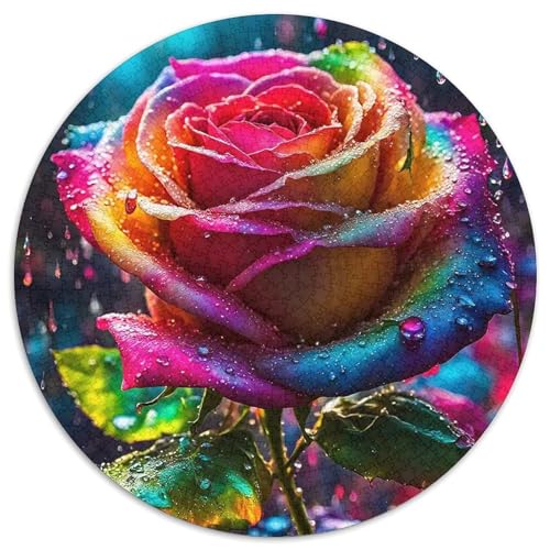 Regenbogenblumen Puzzle 1000 Teile Für Erwachsene Und Kinder Bunte Pflanzen Impossible Geschicklichkeitsspiel Pädagogisches Spielzeug Dekoration Clevere Rätsel 1000pcs (67.5x67.5cm) von QTIVARLEN