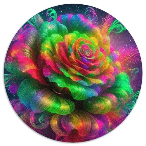 Regenbogenblumen Puzzle 1000 Teile Für Erwachsene Und Kinder Bunte Pflanzen Impossible Geschicklichkeitsspiel Pädagogisches Spielzeug Dekoration in Bewährter Qualität 1000pcs (67.5x67.5cm) von QTIVARLEN