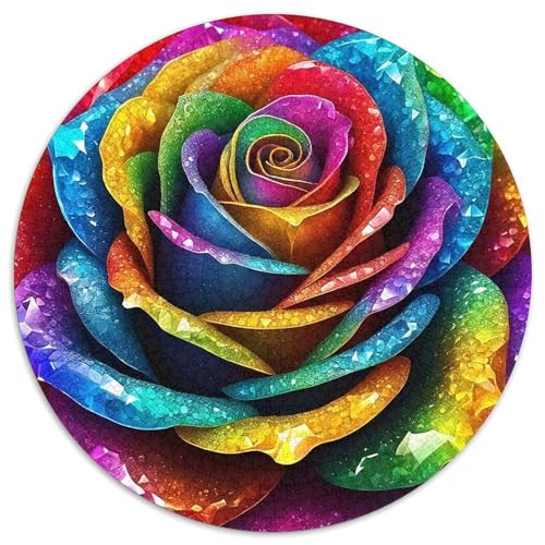 Regenbogenblumen Puzzle 1000 Teile Für Erwachsene Und Kinder Bunte Pflanzen Impossible Geschicklichkeitsspiel Pädagogisches Spielzeug Dekoration in Bewährter Qualität 1000pcs (67.5x67.5cm) von QTIVARLEN