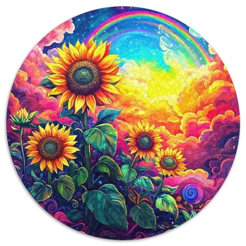 Regenbogenblumen Puzzle 1000 Teile Für Erwachsene Und Kinder Bunte Pflanzen Lernspiel Interaktives Spielzeug Dekoration Clevere Rätsel 1000pcs (67.5x67.5cm) von QTIVARLEN