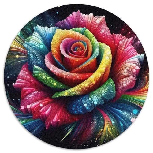 Regenbogenblumen Puzzle 1000 Teile Für Erwachsene Und Kinder Bunte Pflanzen Lernspiel Interaktives Spielzeug Wunderschönes Dekoration Clevere Rätsel 1000pcs (67.5x67.5cm) von QTIVARLEN