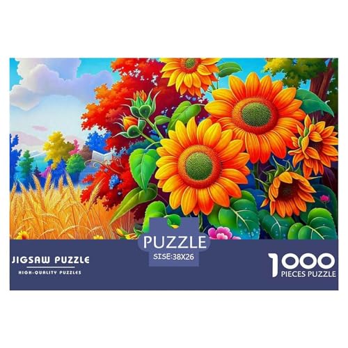 Regenbogenblumen Puzzle 1000 Teile Für Erwachsene Und Kinder Bunte Pflanzen Lernspiel Interaktives Spielzeug Wunderschönes Dekoration Clevere Rätsel 38x26cm/1000pcs von QTIVARLEN