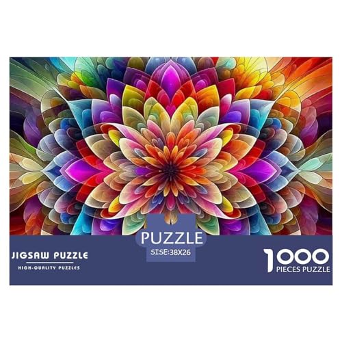 Regenbogenblumen Puzzle 1000 Teile Für Erwachsene Und Kinder Bunte Pflanzen Lernspiel Interaktives Spielzeug Wunderschönes Dekoration in Bewährter Qualität 38x26cm/1000pcs von QTIVARLEN