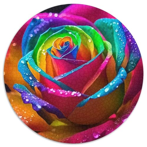 Regenbogenblumen Puzzle 1000 Teile Für Erwachsene Und Kinder Bunte Pflanzen Lernspiel Klassische Geschenk Home Dekoration Clevere Rätsel 1000pcs (67.5x67.5cm) von QTIVARLEN