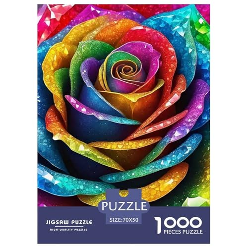 Regenbogenblumen Puzzle 1000 Teile Für Erwachsene Und Kinder Bunte Pflanzen Lernspiel Klassische Geschenk Home Dekoration Clevere Rätsel 70x50cm/1000pcs von QTIVARLEN