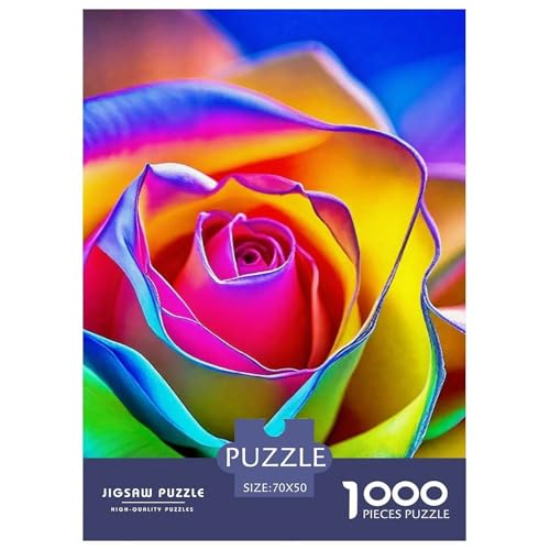Regenbogenblumen Puzzle 1000 Teile Für Erwachsene Und Kinder Bunte Pflanzen Lernspiel Klassische Geschenk Home Dekoration Clevere Rätsel 70x50cm/1000pcs von QTIVARLEN