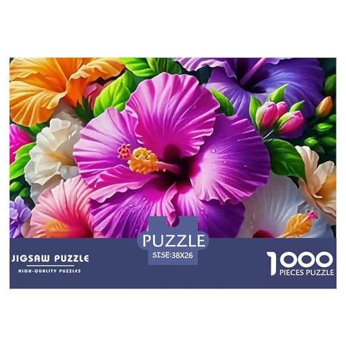 Regenbogenblumen Puzzle 1000 Teile Für Erwachsene Und Kinder Bunte Pflanzen Lernspiel Klassische Geschenk Home Dekoration in Bewährter Qualität 38x26cm/1000pcs von QTIVARLEN