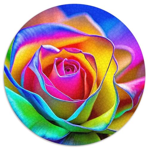 Regenbogenblumen Puzzle 1000 Teile Für Erwachsene Und Kinder Bunte Pflanzen Lernspiel Klassische Geschenk Wunderschönes Dekoration Clevere Rätsel 1000pcs (67.5x67.5cm) von QTIVARLEN