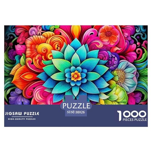 Regenbogenblumen Puzzle 1000 Teile Für Erwachsene Und Kinder Bunte Pflanzen Lernspiel Klassische Geschenk Wunderschönes Dekoration Clevere Rätsel 38x26cm/1000pcs von QTIVARLEN