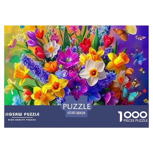 Regenbogenblumen Puzzle 1000 Teile Für Erwachsene Und Kinder Bunte Pflanzen Lernspiel Klassische Geschenk Wunderschönes Dekoration Clevere Rätsel 38x26cm/1000pcs von QTIVARLEN