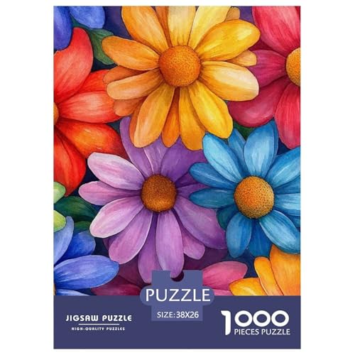 Regenbogenblumen Puzzle 1000 Teile Für Erwachsene Und Kinder Bunte Pflanzen Lernspiel Klassische Geschenk Wunderschönes Dekoration Clevere Rätsel 38x26cm/1000pcs von QTIVARLEN