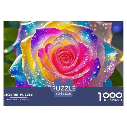Regenbogenblumen Puzzle 1000 Teile Für Erwachsene Und Kinder Bunte Pflanzen Lernspiel Klassische Geschenk Wunderschönes Dekoration Clevere Rätsel 38x26cm/1000pcs von QTIVARLEN