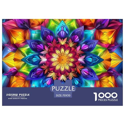 Regenbogenblumen Puzzle 1000 Teile Für Erwachsene Und Kinder Bunte Pflanzen Lernspiel Klassische Geschenk Wunderschönes Dekoration Clevere Rätsel 70x50cm/1000pcs von QTIVARLEN