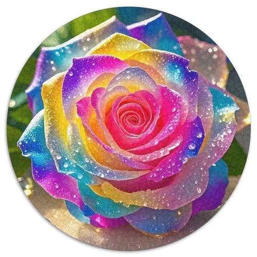 Regenbogenblumen Puzzle 1000 Teile Für Erwachsene Und Kinder Bunte Pflanzen Lernspiel Pädagogisches Spielzeug Home Dekoration Clevere Rätsel 1000pcs (67.5x67.5cm) von QTIVARLEN