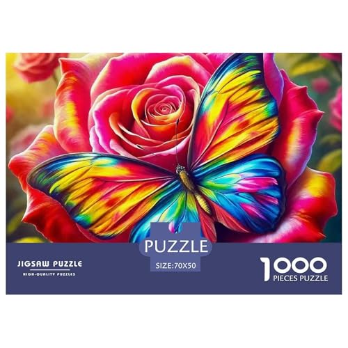 Regenbogenblumen Puzzle 1000 Teile Für Erwachsene Und Kinder Bunte Pflanzen Lernspiel Pädagogisches Spielzeug Home Dekoration in Bewährter Qualität 70x50cm/1000pcs von QTIVARLEN