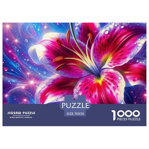 Regenbogenblumen Puzzle 1000 Teile Für Erwachsene Und Kinder Bunte Pflanzen Lernspiel Pädagogisches Spielzeug Wunderschönes Dekoration in Bewährter Qualität 70x50cm/1000pcs von QTIVARLEN
