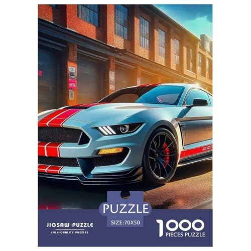 Rennwagen Puzzle 1000 Teile Für Erwachsene Und Kinder Kühles Auto Impossible Geschicklichkeitsspiel Pädagogisches Spielzeug Home Dekoration Clevere Rätsel 70x50cm/1000pcs von QTIVARLEN