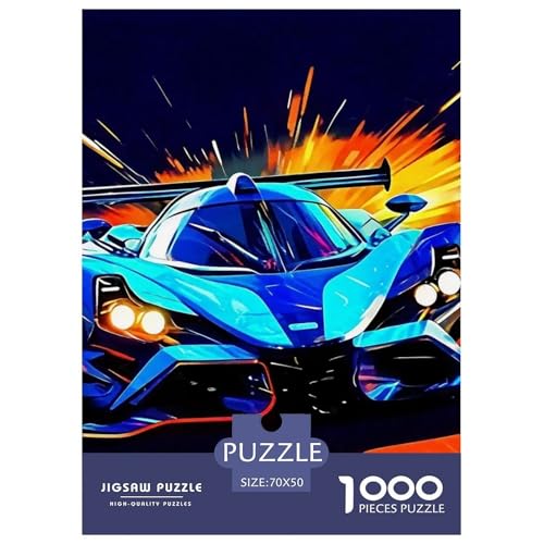 Rennwagen Puzzle 1000 Teile Für Erwachsene Und Kinder Kühles Auto Impossible Geschicklichkeitsspiel Pädagogisches Spielzeug Home Dekoration in Bewährter Qualität 70x50cm/1000pcs von QTIVARLEN