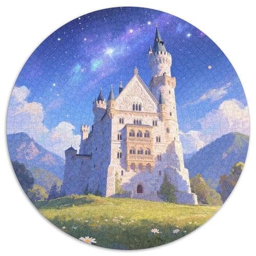 Schloss Neuschwanstein Puzzle 1000 Teile Für Erwachsene Landmark Gebäude Puzzlespiele Für Die Ganze Familie Landmark Gebäude Puzzles Geschenk Familie HomeDekoration 1000pcs (67.5x67.5cm) von QTIVARLEN