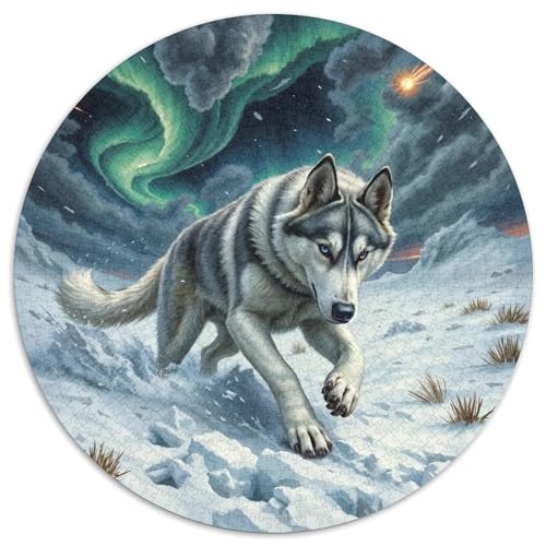Sibirischer Husky Erwachsene Puzzle 1000 Teile Für Erwachsene Niedlicher Haustierhund Puzzlespiele Für Die Ganze Familie Puzzles Geschenk Familie Home Dekoration 1000pcs (67.5x67.5cm) von QTIVARLEN