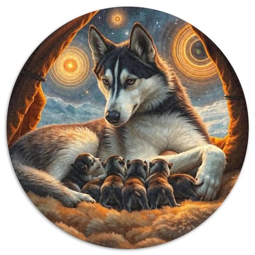Sibirischer Husky Erwachsene Puzzle 1000 Teile in Bewährter Qualität Niedlicher Haustierhund Puzzlespiele Für Die Ganze Familie Puzzles Geschenk Familie Home Dekoration 1000pcs (67.5x67.5cm) von QTIVARLEN