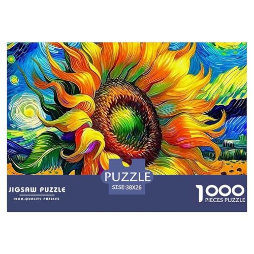 Sonnenblumen Puzzle 1000 Teile Für Erwachsene Und Kinder Symbolisiert Sonnenschein Impossible Geschicklichkeitsspiel Klassische Geschenk Wunderschönes Dekoration in Bewährter Qualität 38x26cm/1000pcs von QTIVARLEN