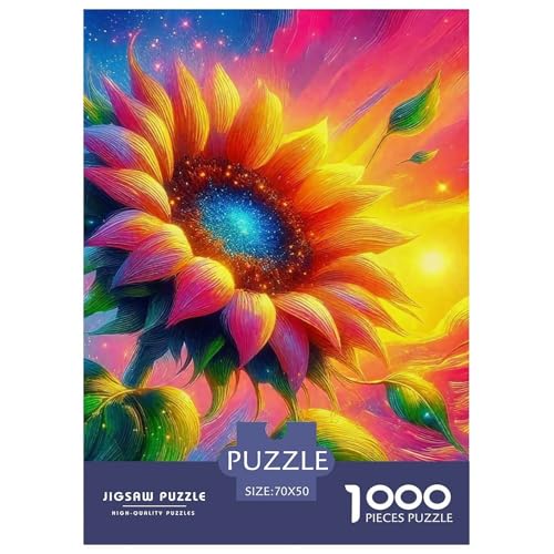Sonnenblumen Puzzle 1000 Teilige Für Erwachsene Und Kinder Symbolisiert Sonnenschein Herausforderung Spiel Pädagogisches Spielzeug Home Dekoration Clevere Rätsel 70x50cm/1000pcs von QTIVARLEN