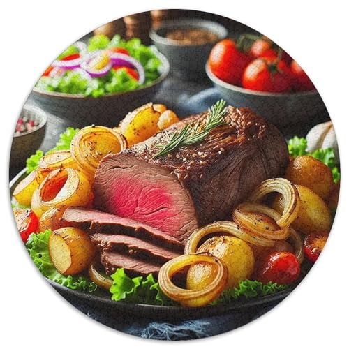 Steak Puzzle 1000 Teile Für Erwachsene Und Kinder Delikatesse Lernspiel Klassische Geschenk Wunderschönes Dekoration Clevere Rätsel 1000pcs (67.5x67.5cm) von QTIVARLEN