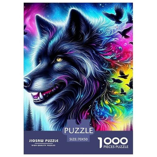 Sternenwolf Farbenfrohes Puzzle 1000 Stück in Bewährter Qualität Für Erwachsene Und Kinder Cooler Tierstil Geschicklichkeitsspiel Geschenke Für Frauen Home Dekoration 70x50cm/1000pcs Sternenwolf Farbenfrohes Puzzle 1000 Stück in Bewährter Qualität Für Erwachsene Und Kinder Cooler Tierstil Geschicklichkeitsspiel Geschenke Für Frauen Home Dekoration 70x50cm/1000pcs von QTIVARLEN