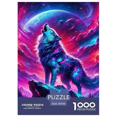 Sternenwolf Farbenfrohes Puzzle 1000 Stück in Bewährter Qualität Für Erwachsene Und Kinder Cooler Tierstil Geschicklichkeitsspiel Geschenke Für Frauen Pädagogisches Spielzeug 70x50cm/1000pcs Sternenwolf Farbenfrohes Puzzle 1000 Stück in Bewährter Qualität Für Erwachsene Und Kinder Cooler Tierstil Geschicklichkeitsspiel Geschenke Für Frauen Pädagogisches Spielzeug 70x50cm/1000pcs von QTIVARLEN