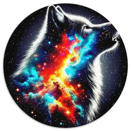 Sternenwolf Farbenfrohes Puzzle 1000 Stück in Bewährter Qualität Für Erwachsene Und Kinder Cooler Tierstil Geschicklichkeitsspiel Geschenke Für Frauen Wanddekoration 1000pcs (67.5x67.5cm) von QTIVARLEN