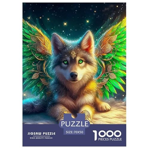 Sternenwolf Farbenfrohes Puzzle 1000 Stück in Bewährter Qualität Für Erwachsene Und Kinder Cooler Tierstil Geschicklichkeitsspiel Geschenke Für Frauen Wanddekoration 70x50cm/1000pcs Sternenwolf Farbenfrohes Puzzle 1000 Stück in Bewährter Qualität Für Erwachsene Und Kinder Cooler Tierstil Geschicklichkeitsspiel Geschenke Für Frauen Wanddekoration 70x50cm/1000pcs von QTIVARLEN