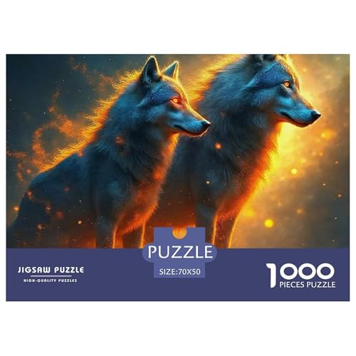 Sternenwolf Farbenfrohes Puzzle 1000 Stück in Bewährter Qualität Für Erwachsene Und Kinder Cooler Tierstil Geschicklichkeitsspiel Geschenke Für Frauen Wanddekoration 70x50cm/1000pcs Sternenwolf Farbenfrohes Puzzle 1000 Stück in Bewährter Qualität Für Erwachsene Und Kinder Cooler Tierstil Geschicklichkeitsspiel Geschenke Für Frauen Wanddekoration 70x50cm/1000pcs von QTIVARLEN